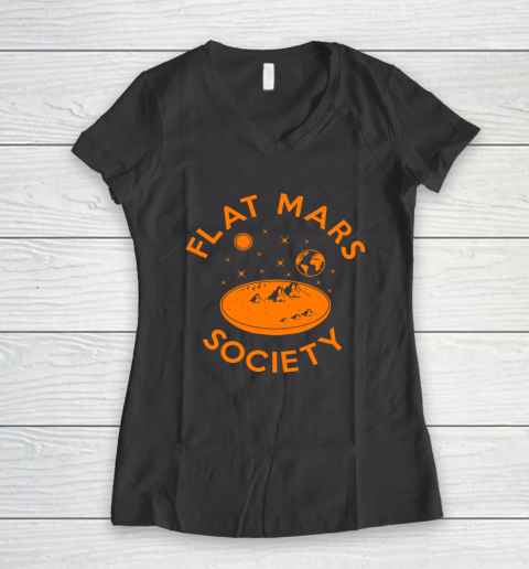 Flat Mars Society Shirt Women's V-Neck T-Shirt 6