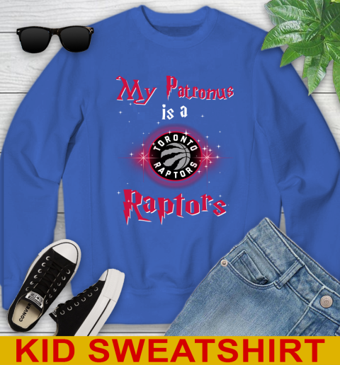 NBA Basketball Harry Potter My Patronus Is A Toronto Raptors Youth Sweatshirt 6