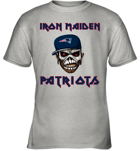 NFL New England Patriots Iron Maiden Rock Band Music Football Sports o8HVmNt2A3B youth t shirt 26 95 151514 front ash