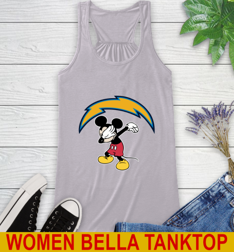San Diego Chargers NFL Football Dabbing Mickey Disney Sports Racerback Tank 5