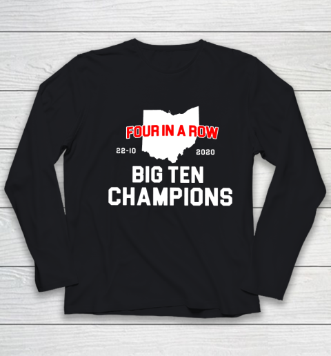 Big Ten Champions Four in a Row 2020 Youth Long Sleeve