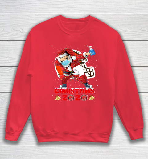 Cleveland Browns Funny Santa Claus Dabbing Christmas 2020 NFL Sweatshirt 7
