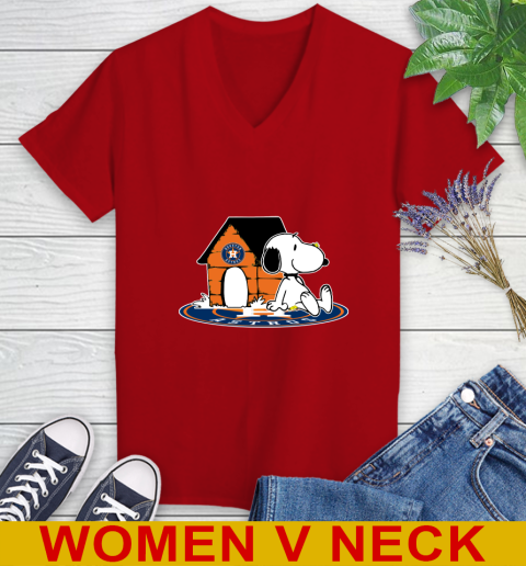 MLB Baseball Houston Astros Snoopy The Peanuts Movie Shirt Women's V-Neck T-Shirt 13 MLB Baseball Houston Astros Snoopy The Peanuts Movie Shirt Women's V-Neck T-Shirt - Image 13