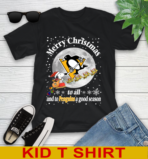 Pittsburgh Penguins Merry Christmas To All And To Penguins A Good Season NHL Hockey Sports Youth T-Shirt