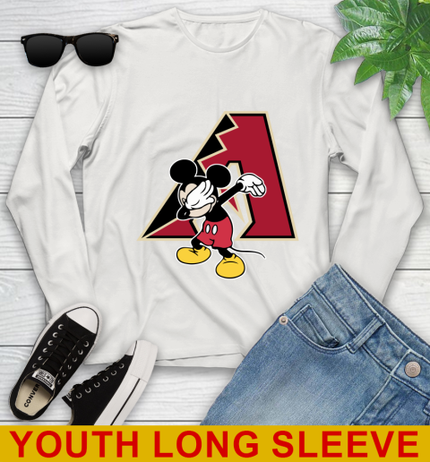 Arizona Diamondbacks MLB Baseball Dabbing Mickey Disney Sports Youth Long Sleeve 12