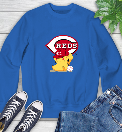 MLB Pikachu Baseball Sports Cincinnati Reds Sweatshirt 8