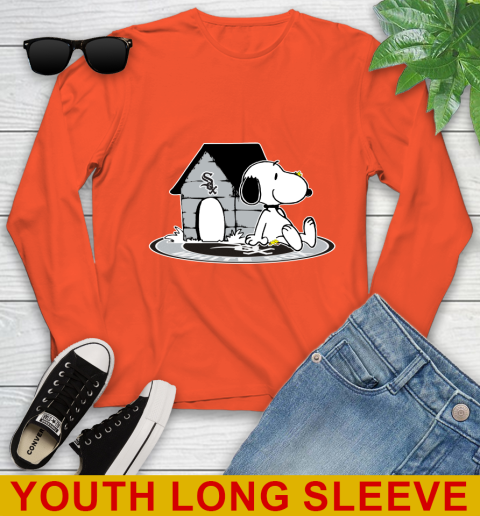 MLB Baseball Chicago White Sox Snoopy The Peanuts Movie Shirt Youth Long Sleeve 4