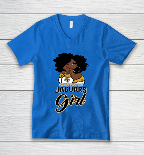 Jacksonville Jaguars Girl NFL V-Neck T-Shirt 6