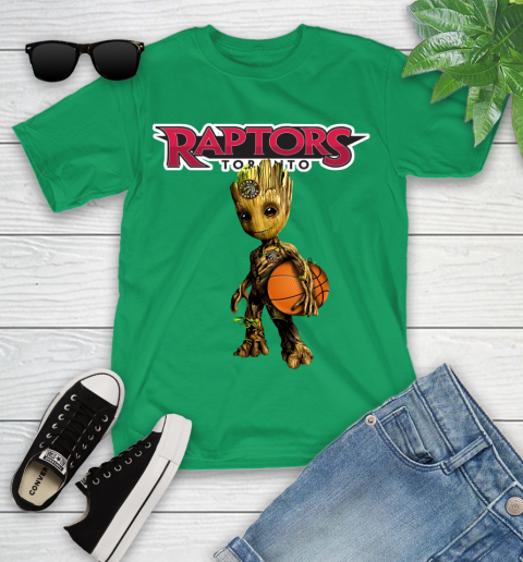 Toronto Raptors NBA Basketball Groot Marvel Guardians Of The Galaxy Youth T-Shirt 6