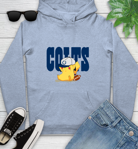NFL Pikachu Football Sports Indianapolis Colts Youth Hoodie 10