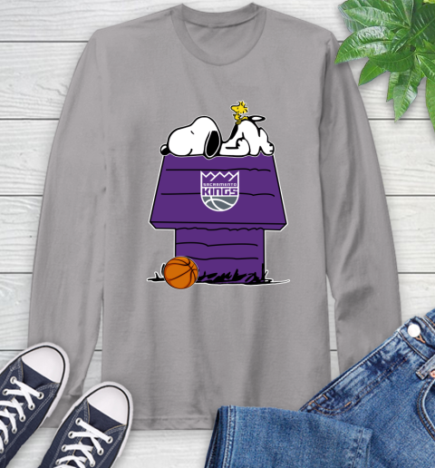 Sacramento Kings NBA Basketball Snoopy Woodstock The Peanuts Movie Long Sleeve T-Shirt 6