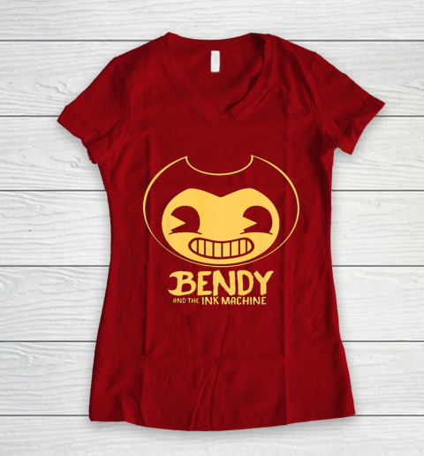 Bendy and the Ink Machine Women's V-Neck T-Shirt 8