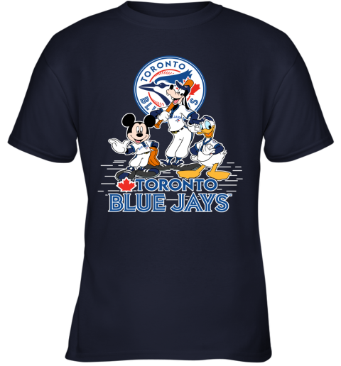 MLB Toronto Blue Jays Mickey Mouse Donald Duck Goofy Baseball T