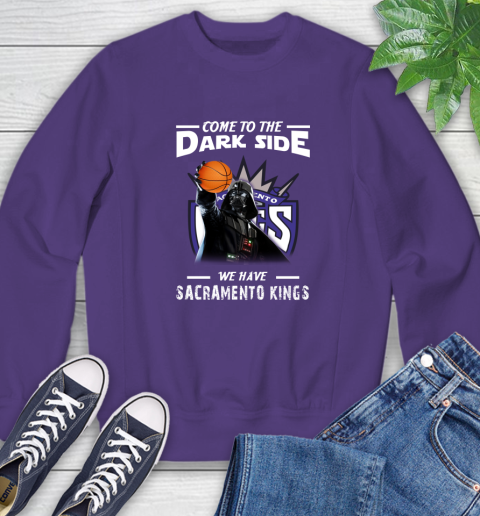 NBA Come To The Dark Side We Have Sacramento Kings Star Wars Darth Vader Basketball Sweatshirt 4