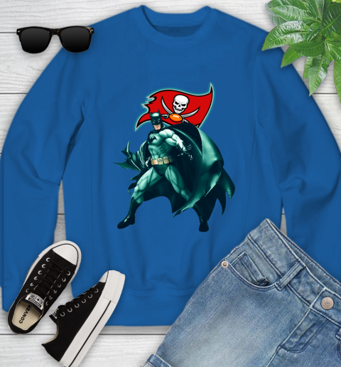 NFL Batman Football Sports Tampa Bay Buccaneers Youth Sweatshirt 8