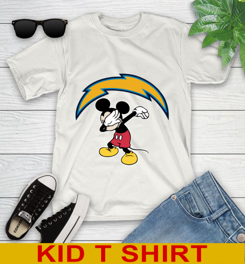 San Diego Chargers NFL Football Dabbing Mickey Disney Sports Youth T-Shirt
