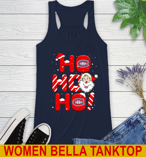 Montreal Canadiens NHL Hockey Ho Ho Ho Santa Claus Merry Christmas Shirt Racerback Tank 9