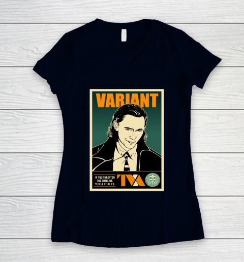 Time Variant Marvel Loki Women s V Neck T Shirt