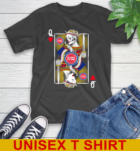 NBA Basketball Detroit Pistons The Queen Of Hearts Card Shirt T-Shirt