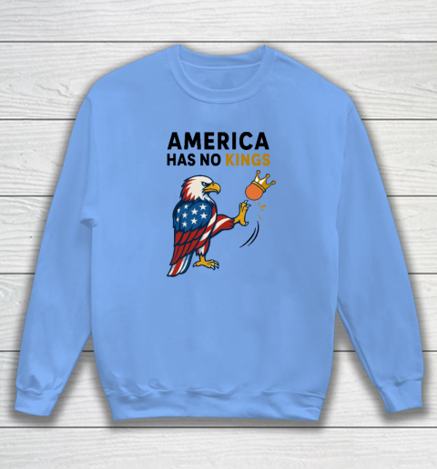 America Has No Kings Eagle Kick Orange Anti Trump Sweatshirt 7