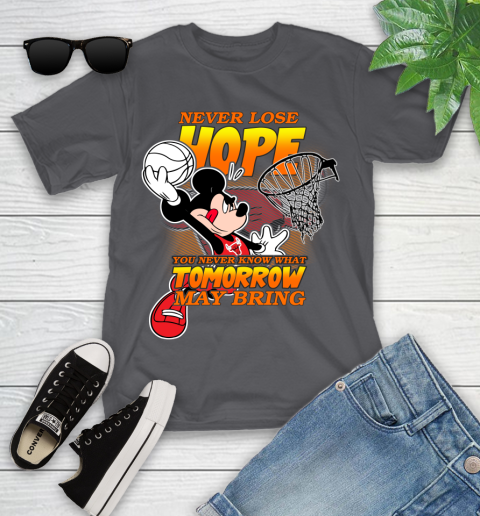 Chicago Bulls NBA Basketball Mickey Disney Never Lose Hope Youth T-Shirt 6
