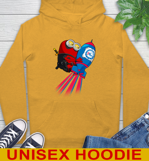 NBA Basketball Philadelphia 76ers Deadpool Minion Marvel Shirt Hoodie 2