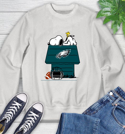 Philadelphia Eagles NFL Football Snoopy Woodstock The Peanuts Movie Sweatshirt