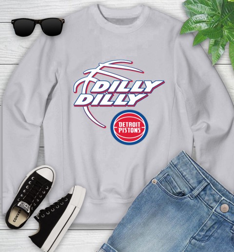 NBA Detroit Pistons Dilly Dilly Basketball Sports Youth Sweatshirt 4