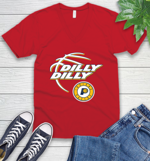 NBA Indiana Pacers Dilly Dilly Basketball Sports V-Neck T-Shirt 7