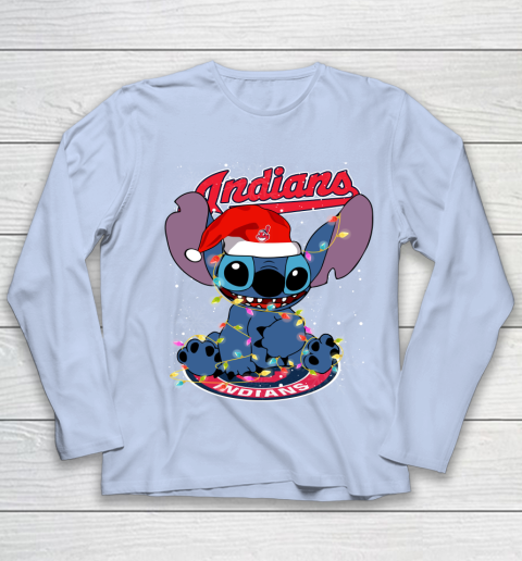 Cleveland Indians MLB noel stitch Baseball Christmas Youth Long Sleeve 5