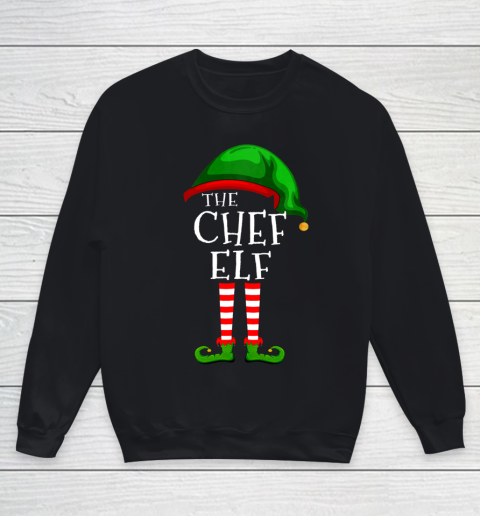 Chef Elf Family Matching Group Christmas Gift Funny Youth Sweatshirt