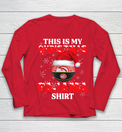Atlanta Hawks This Is My Christmas Pajama Shirt NBA Youth Long Sleeve 8