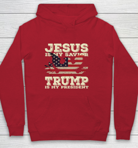 Jesus Is My Savior Trump Is My President Vintage American Youth Hoodie 7