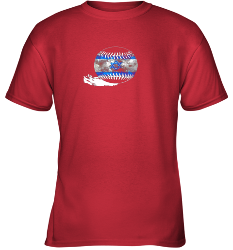 ul4y vintage baseball israel flag shirt israelis pride youth t shirt 26 front red