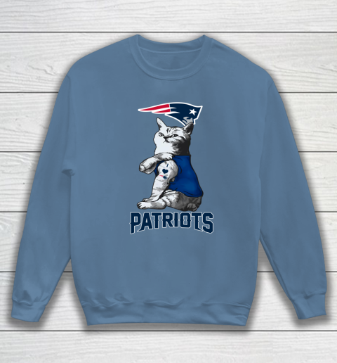 NFL Football My Cat Loves New England Patriots Sweatshirt 6