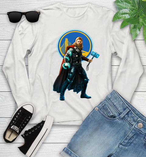 NBA Thor Avengers Endgame Basketball Golden State Warriors Youth Long Sleeve 12