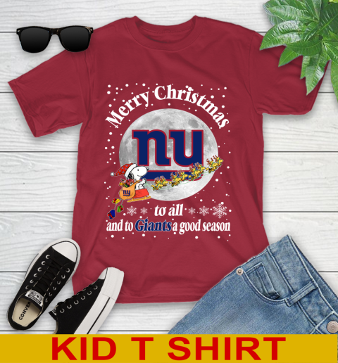 New York Giants Merry Christmas To All And To Giants A Good Season NFL Football Sports Youth T-Shirt 12
