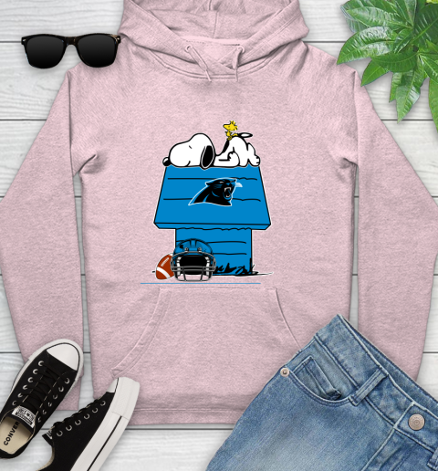 Carolina Panthers NFL Football Snoopy Woodstock The Peanuts Movie Youth Hoodie 10