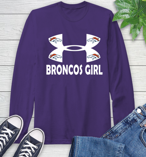 NFL Denver Broncos Girl Under Armour Football Sports Long Sleeve T-Shirt 5