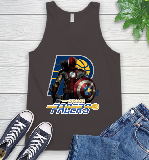 Indiana Pacers NBA Basketball Captain America Thor Spider Man Hawkeye Avengers Tank Top 7