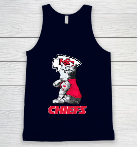NFL Football My Cat Loves Kansas City Chiefs Tank Top 2