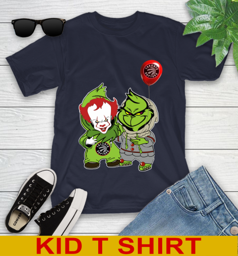 Toronto Raptors Baby Pennywise Grinch Christmas NBA Basketball Youth T-Shirt 3