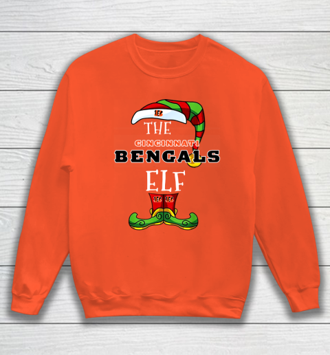 Cincinnati Bengals Christmas ELF Funny NFL Sweatshirt 3