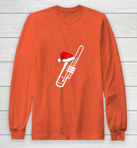 Christmas Gift Trombone Santa Trombone Funny Xmas Pajama Long Sleeve T-Shirt 3