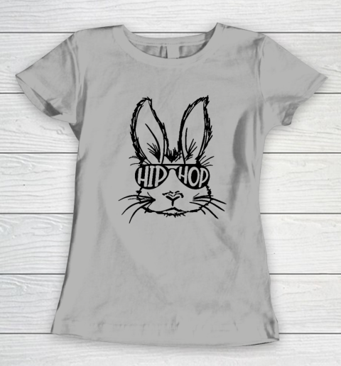 Hip Hop Bunny Face With Sunglasses Easter Day Women's T-Shirt 7