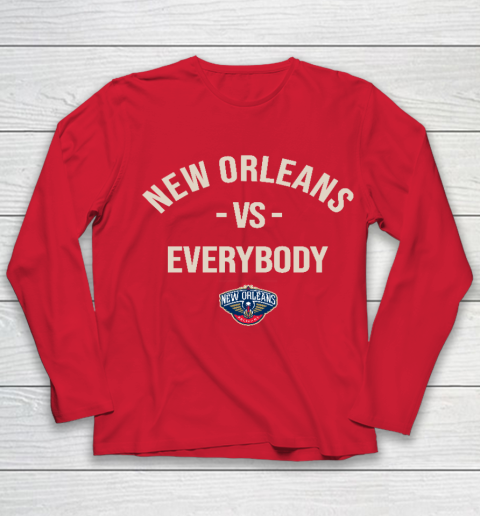 New Orleans Pelicans Vs Everybody Youth Long Sleeve 8