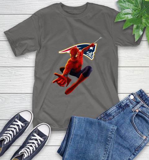 NFL Spider Man Avengers Endgame Football New England Patriots T-Shirt 9