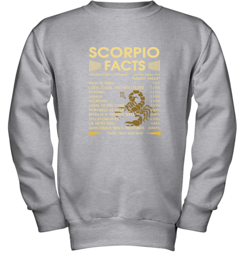 Zodiac Scorpio Facts Awesome Zodiac Sign Daily Value Youth Sweatshirt