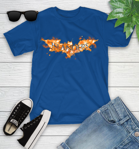 NHL New York Islanders Batman Logo DC Hockey Sports Shirts Youth T-Shirt 12