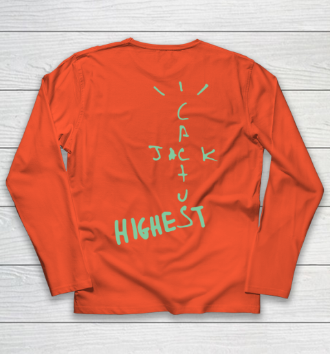 Travis Scott Jordan Cactus Jack Highest Olive Front And Back Youth Long Sleeve 11